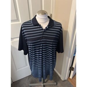 Mens Greg Norman Polo Golf Shirt Play Dry Short Sleeve Striped XL